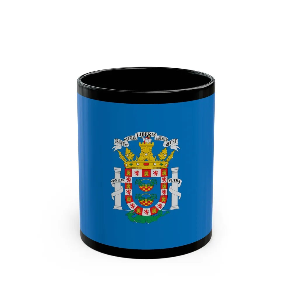 Flag of Melilla Spain - Black Coffee Mug-11oz-Go Mug Yourself