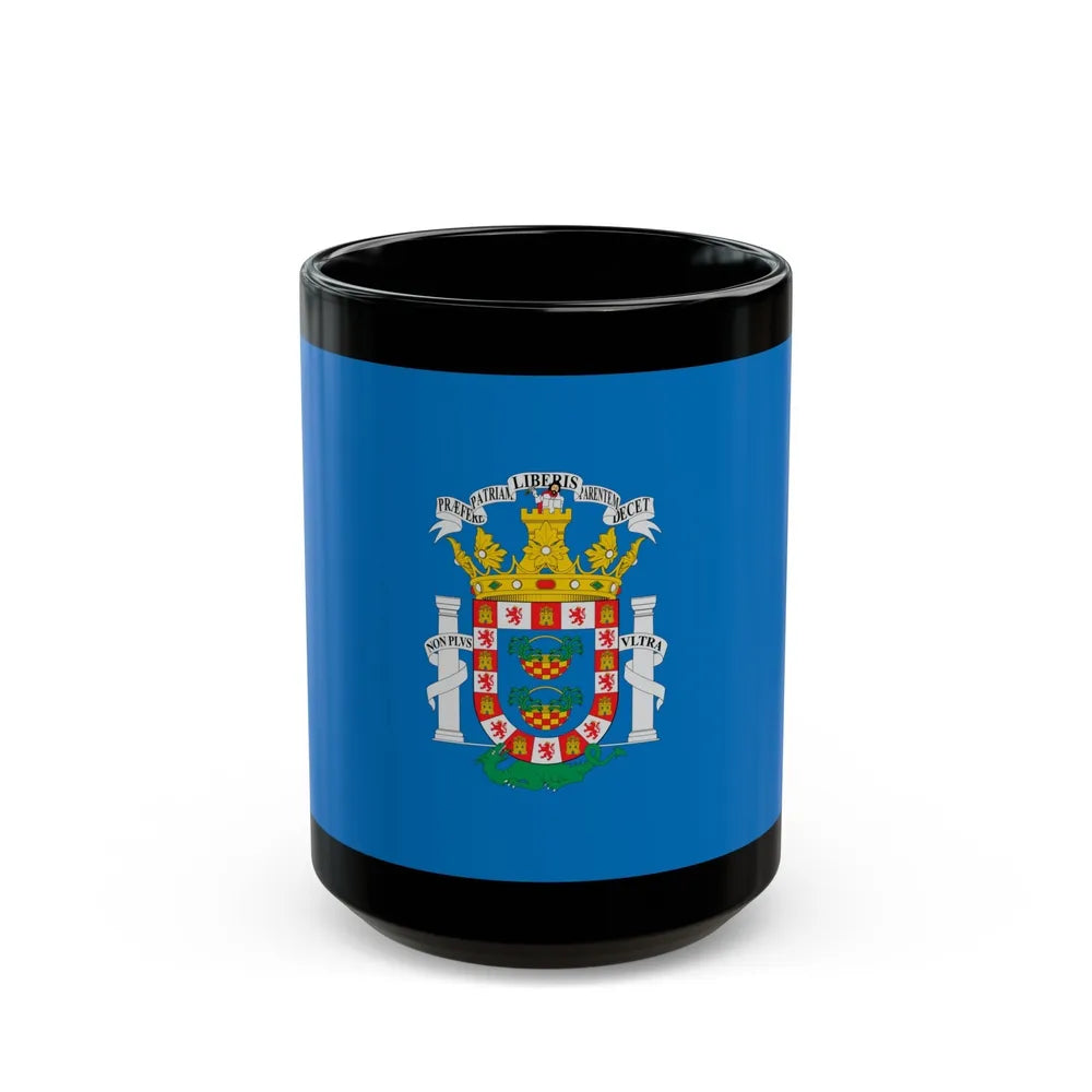 Flag of Melilla Spain - Black Coffee Mug-15oz-Go Mug Yourself