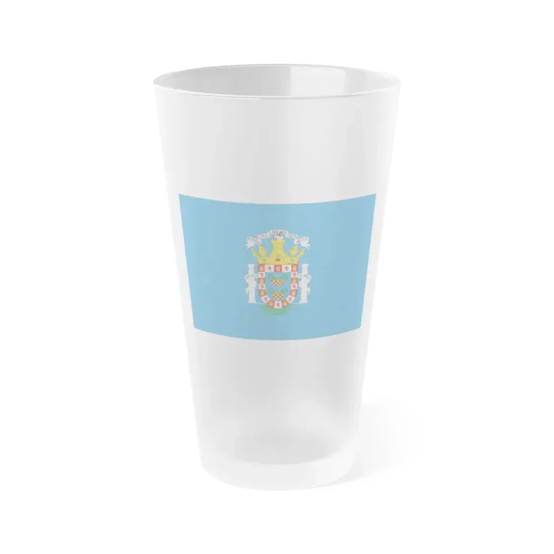 Flag of Melilla Spain - Frosted Pint Glass 16oz 16oz Frosted - Go Mug Yourself