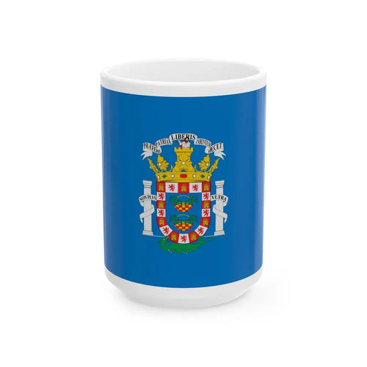 Flag of Melilla Spain - White Coffee Mug 15oz - Go Mug Yourself