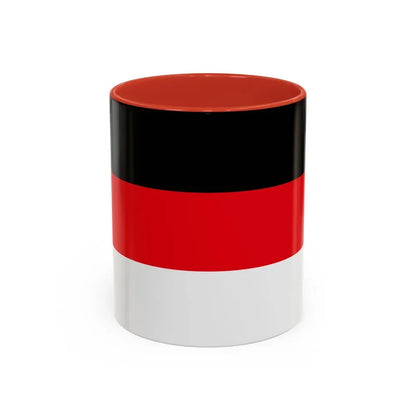 Flag of Memmingen Germany - Accent Coffee Mug 11oz Red - Go Mug Yourself