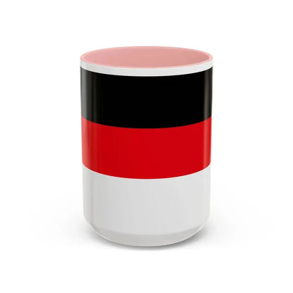 Flag of Memmingen Germany - Accent Coffee Mug 15oz Pink - Go Mug Yourself