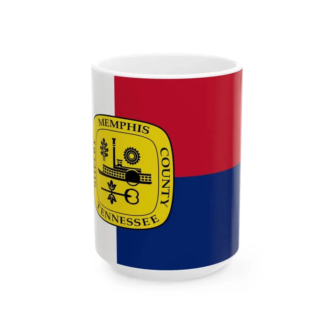 Flag of Memphis pre-1969 variant (United States) White Coffee Mug 15oz - Go Mug Yourself