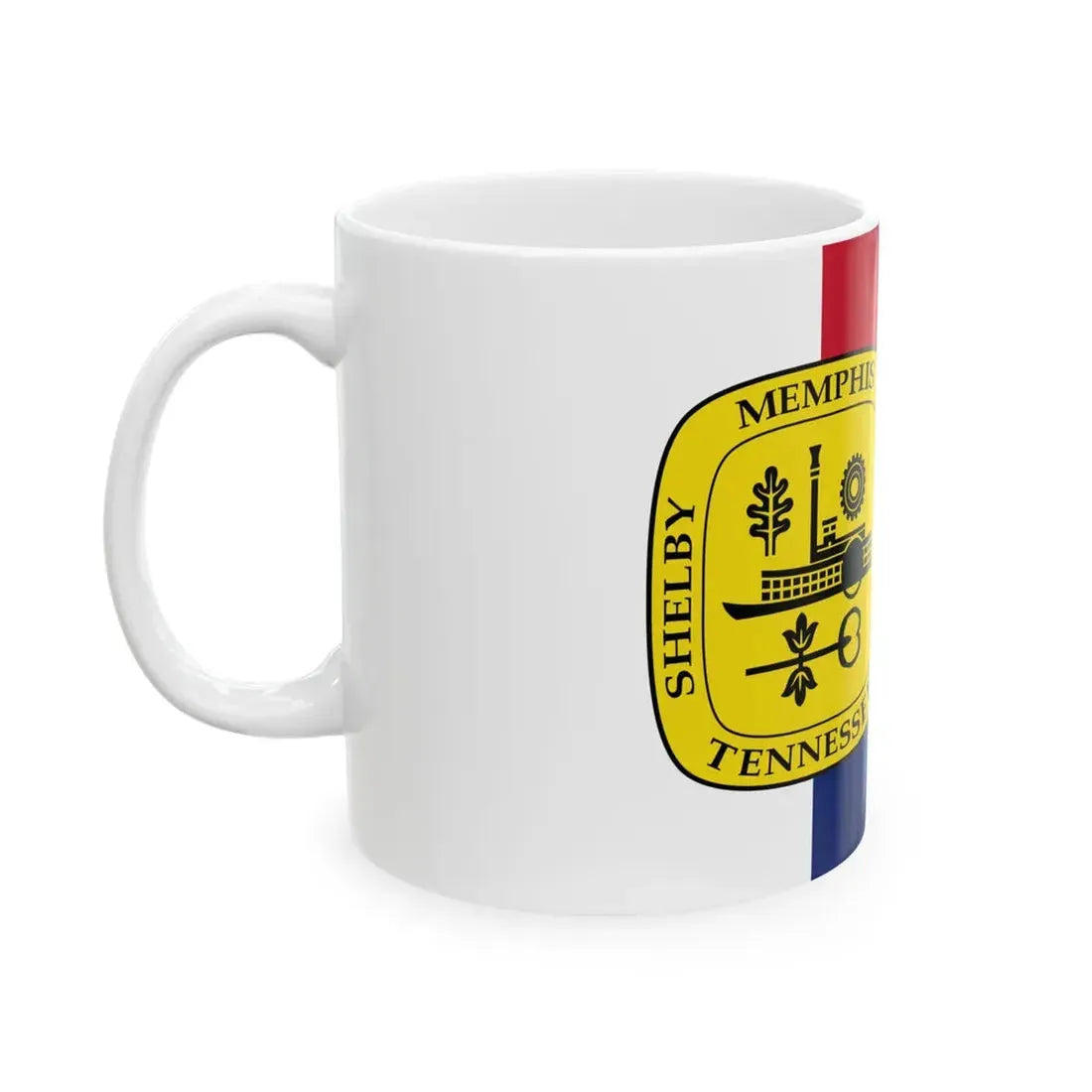 Flag of Memphis pre-1969 variant (United States) White Coffee Mug - Go Mug Yourself