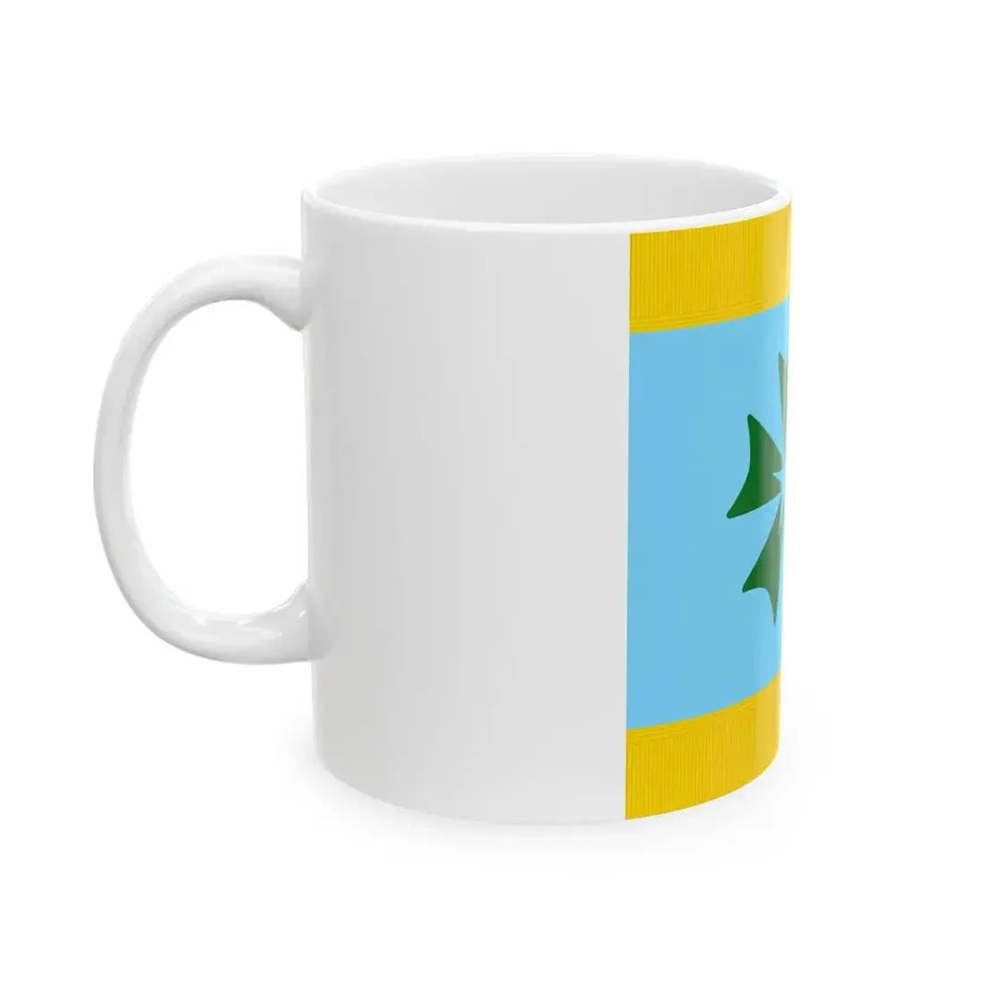Flag of Memuro Hokkaido fringed (Japan) White Coffee Mug - Go Mug Yourself