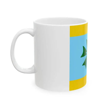 Flag of Memuro Hokkaido fringed (Japan) White Coffee Mug - Go Mug Yourself