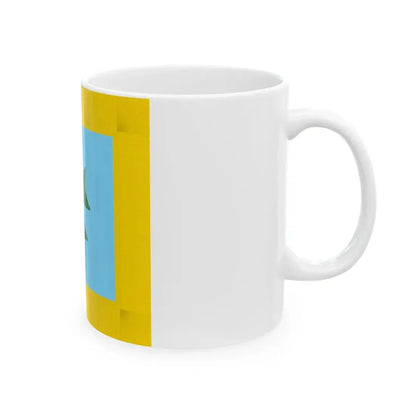 Flag of Memuro Hokkaido fringed (Japan) White Coffee Mug - Go Mug Yourself
