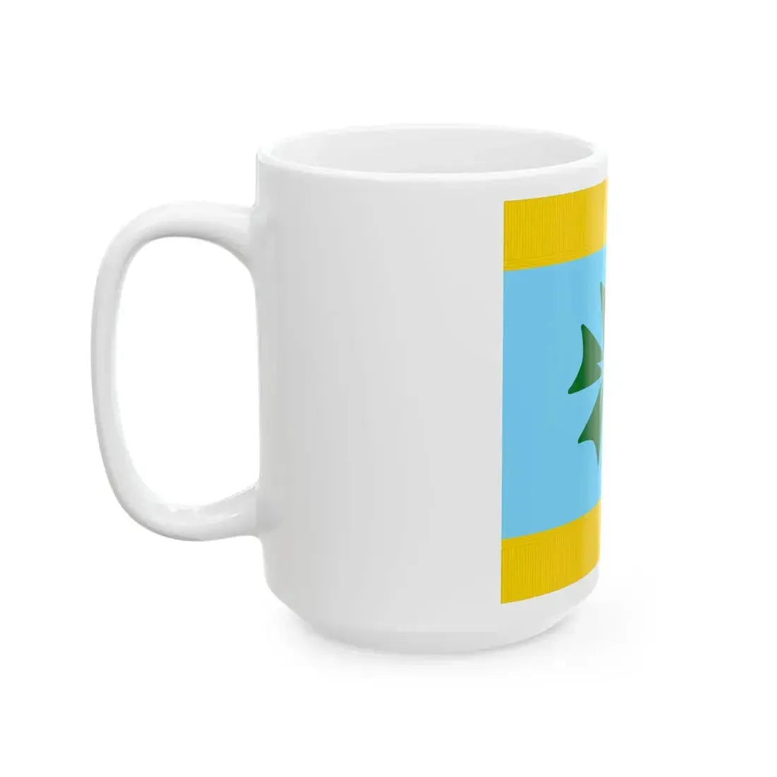Flag of Memuro Hokkaido fringed (Japan) White Coffee Mug - Go Mug Yourself