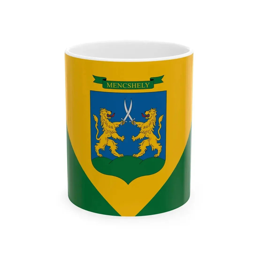 Flag of Mencshely (Hungary) White Coffee Mug 11oz - Go Mug Yourself