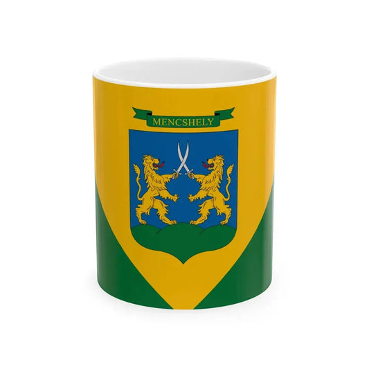 Flag of Mencshely (Hungary) White Coffee Mug 11oz - Go Mug Yourself