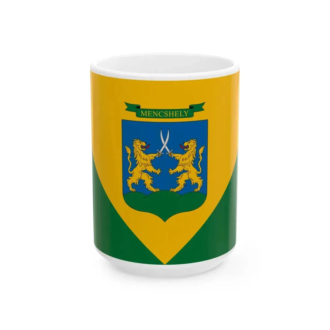 Flag of Mencshely (Hungary) White Coffee Mug 15oz - Go Mug Yourself