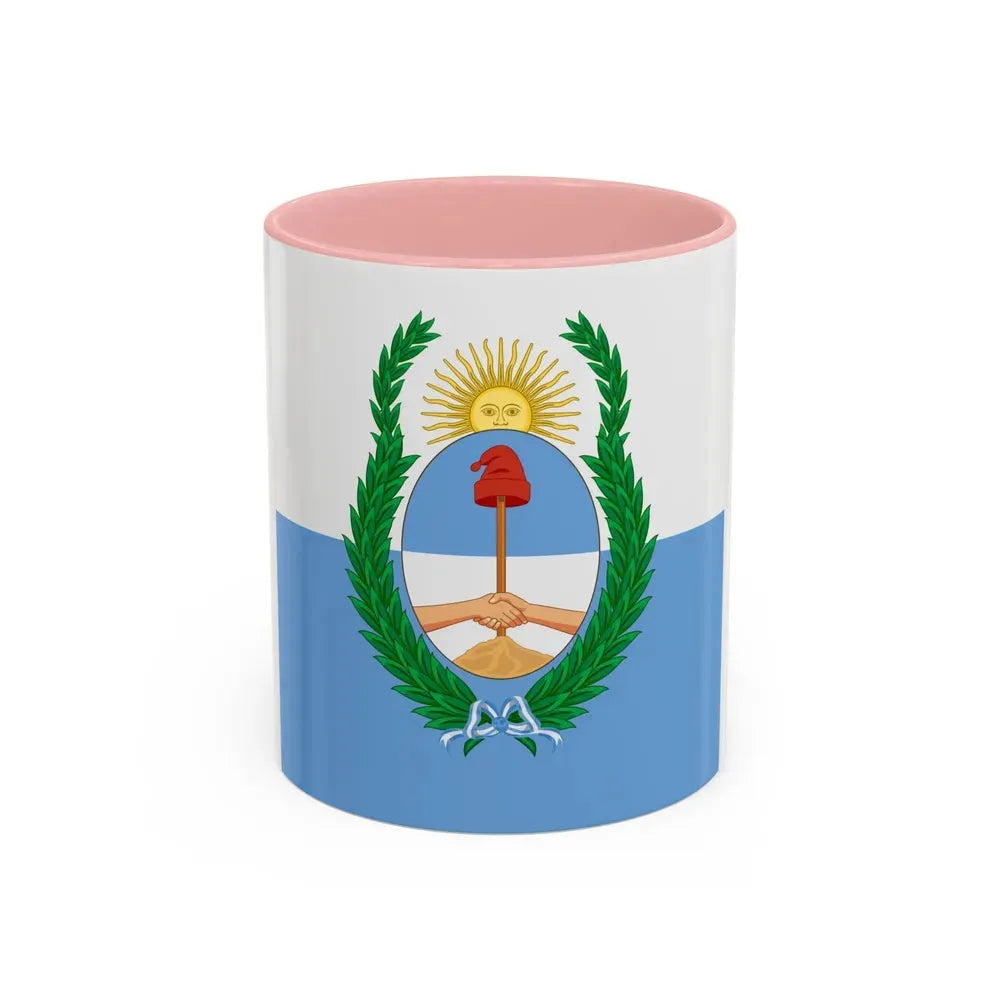 Flag of Mendoza Province Argentina - Accent Coffee Mug 11oz Pink - Go Mug Yourself