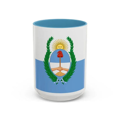 Flag of Mendoza Province Argentina - Accent Coffee Mug 15oz Light Blue - Go Mug Yourself