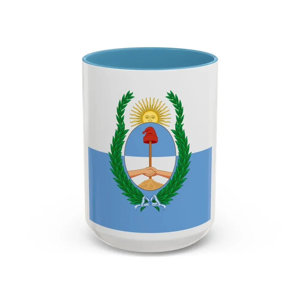 Flag of Mendoza Province Argentina - Accent Coffee Mug 15oz Light Blue - Go Mug Yourself