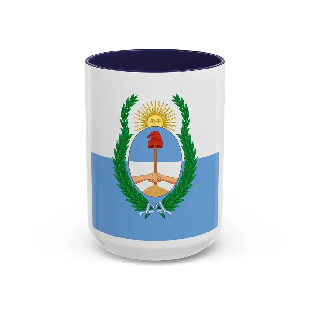 Flag of Mendoza Province Argentina - Accent Coffee Mug 15oz Navy - Go Mug Yourself