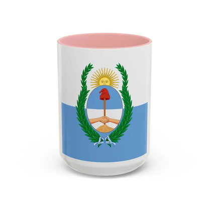 Flag of Mendoza Province Argentina - Accent Coffee Mug 15oz Pink - Go Mug Yourself