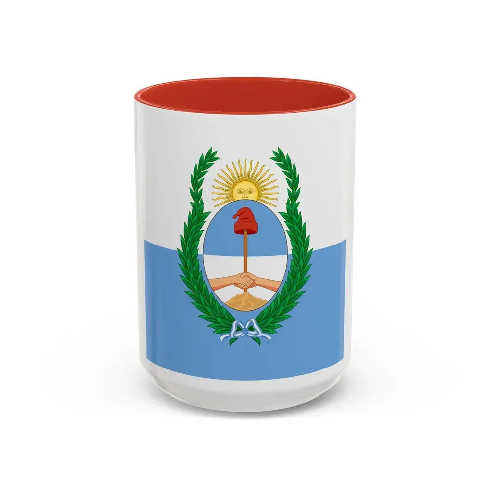 Flag of Mendoza Province Argentina - Accent Coffee Mug 15oz Red - Go Mug Yourself