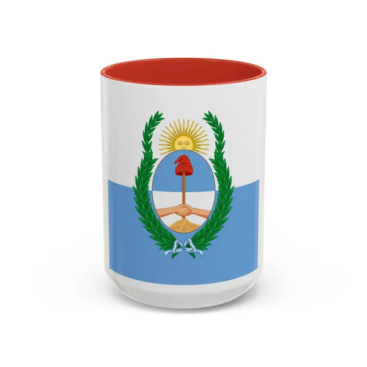 Flag of Mendoza Province Argentina - Accent Coffee Mug 15oz Red - Go Mug Yourself
