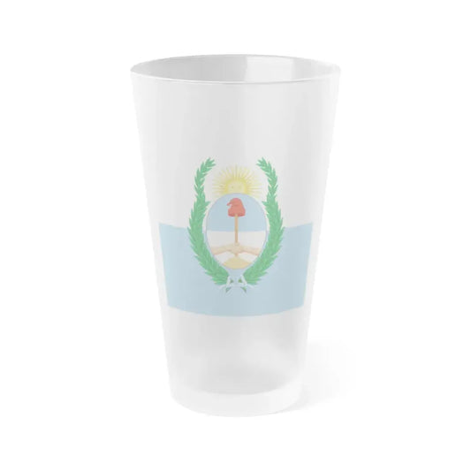 Flag of Mendoza Province Argentina - Frosted Pint Glass 16oz 16oz Frosted - Go Mug Yourself