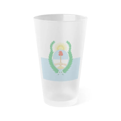 Flag of Mendoza Province Argentina - Frosted Pint Glass 16oz 16oz Frosted - Go Mug Yourself