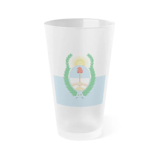 Flag of Mendoza Province Argentina - Frosted Pint Glass 16oz 16oz Frosted - Go Mug Yourself