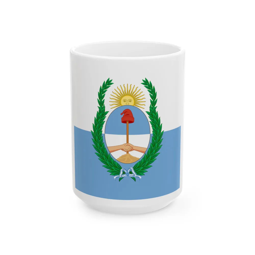 Flag of Mendoza Province Argentina - White Coffee Mug 15oz - Go Mug Yourself