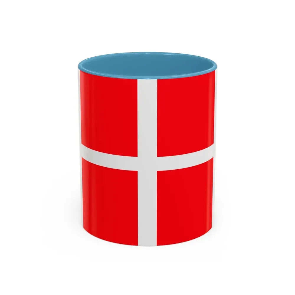 Flag of Mendrisio Switzerland - Accent Coffee Mug 11oz Light Blue - Go Mug Yourself