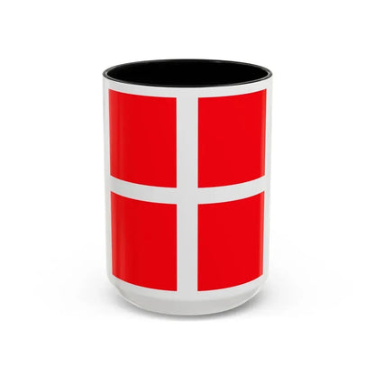Flag of Mendrisio Switzerland - Accent Coffee Mug 15oz Black - Go Mug Yourself