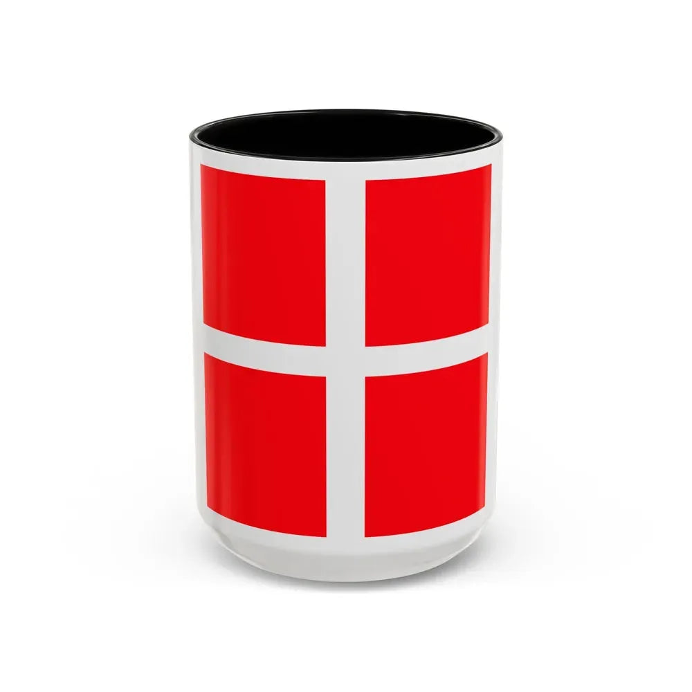 Flag of Mendrisio Switzerland - Accent Coffee Mug 15oz Black - Go Mug Yourself
