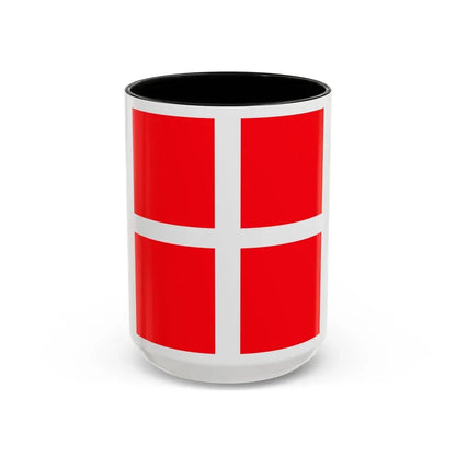 Flag of Mendrisio Switzerland - Accent Coffee Mug 15oz Black - Go Mug Yourself