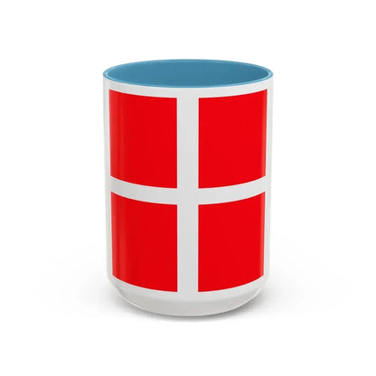 Flag of Mendrisio Switzerland - Accent Coffee Mug 15oz Light Blue - Go Mug Yourself