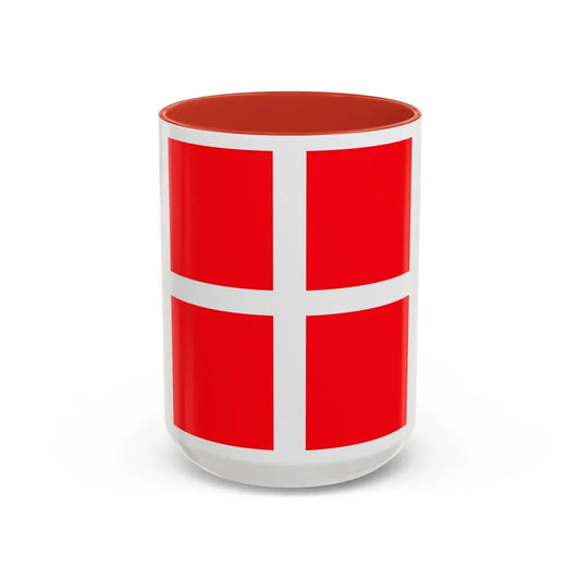 Flag of Mendrisio Switzerland - Accent Coffee Mug 15oz Red - Go Mug Yourself