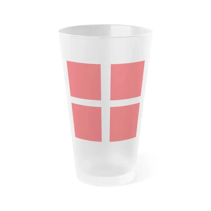 Flag of Mendrisio Switzerland - Frosted Pint Glass 16oz 16oz Frosted - Go Mug Yourself