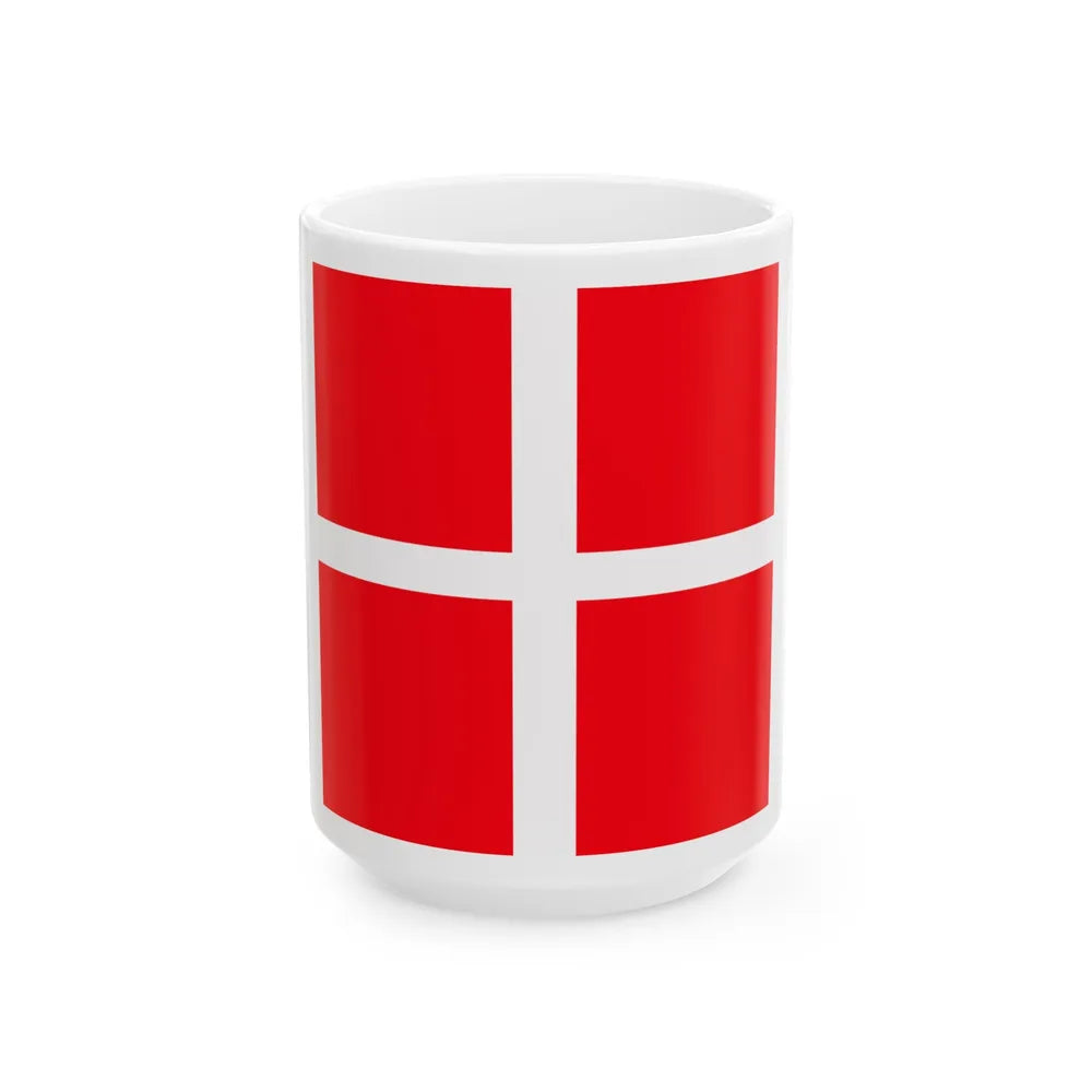 Flag of Mendrisio Switzerland - White Coffee Mug-15oz-Go Mug Yourself