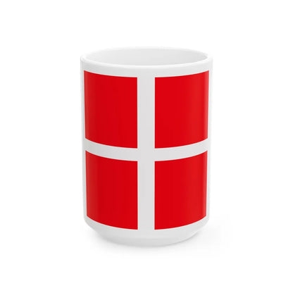 Flag of Mendrisio Switzerland - White Coffee Mug-15oz-Go Mug Yourself