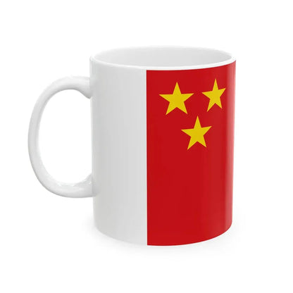 Flag of Menen (Belgium) White Coffee Mug - Go Mug Yourself