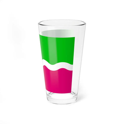 Flag of Menskyi Raion (Ukraine) Pint Glass 16oz - Go Mug Yourself