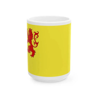 Flag of Merdrignac (Belgium) White Coffee Mug 15oz - Go Mug Yourself