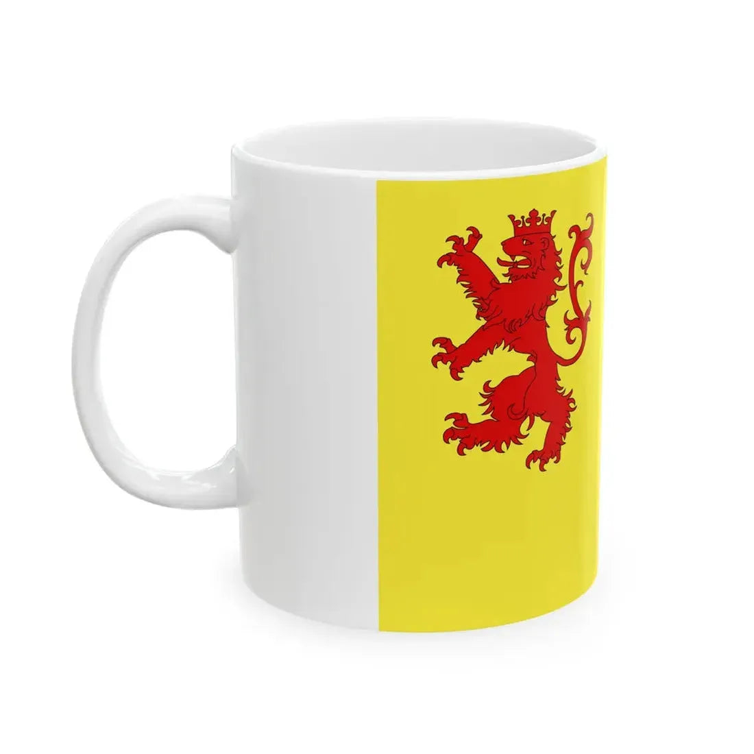 Flag of Merdrignac (Belgium) White Coffee Mug - Go Mug Yourself