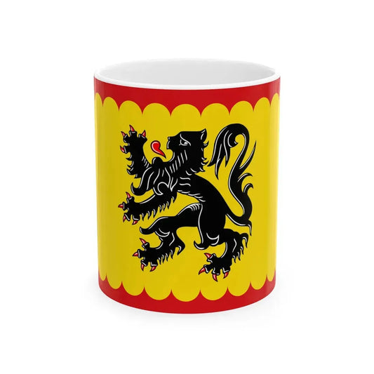 Flag of Merelbeke (Belgium) White Coffee Mug 11oz - Go Mug Yourself