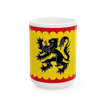 Flag of Merelbeke (Belgium) White Coffee Mug 15oz - Go Mug Yourself