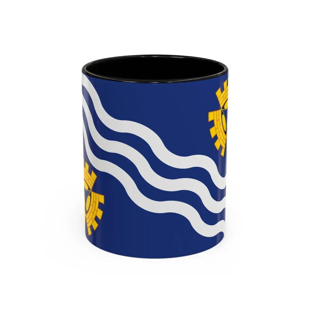 Flag of Merseyside UK - Accent Coffee Mug 11oz Black - Go Mug Yourself