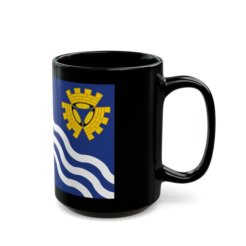 Flag of Merseyside UK - Black Coffee Mug-Go Mug Yourself