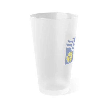 Flag of Merseyside UK - Frosted Pint Glass 16oz - Go Mug Yourself