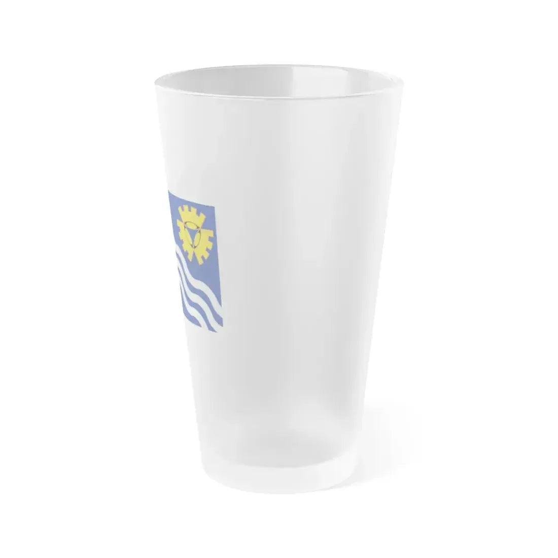 Flag of Merseyside UK - Frosted Pint Glass 16oz - Go Mug Yourself
