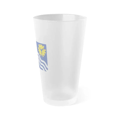 Flag of Merseyside UK - Frosted Pint Glass 16oz - Go Mug Yourself