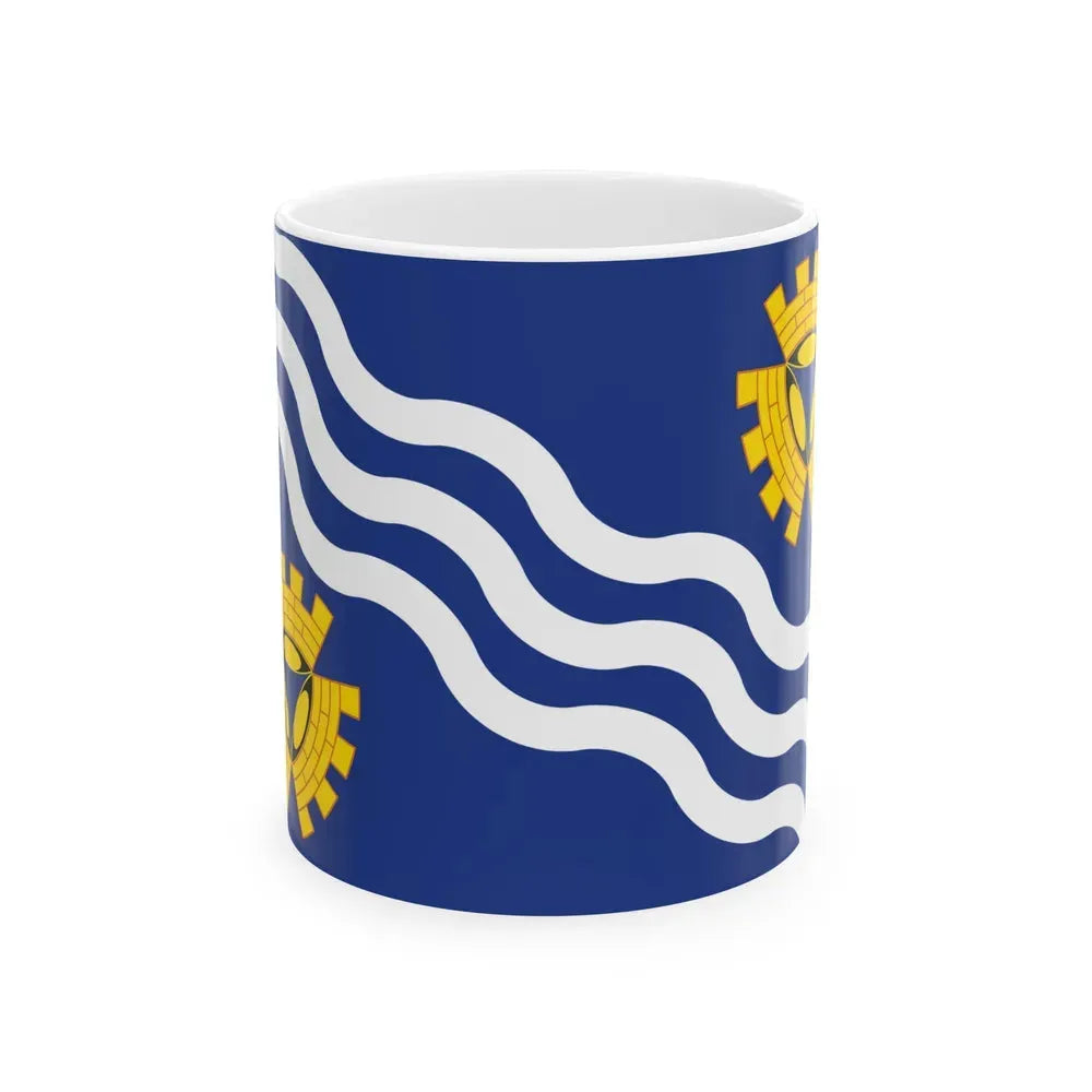 Flag of Merseyside UK - White Coffee Mug 11oz - Go Mug Yourself
