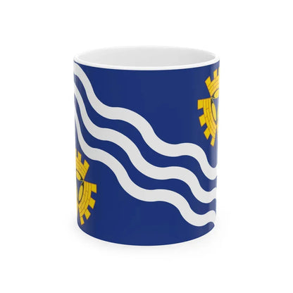 Flag of Merseyside UK - White Coffee Mug 11oz - Go Mug Yourself