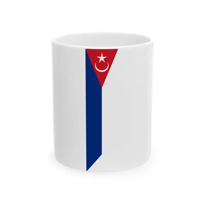 Flag of Mersing Johor vertical (Malaysia) White Coffee Mug 11oz - Go Mug Yourself