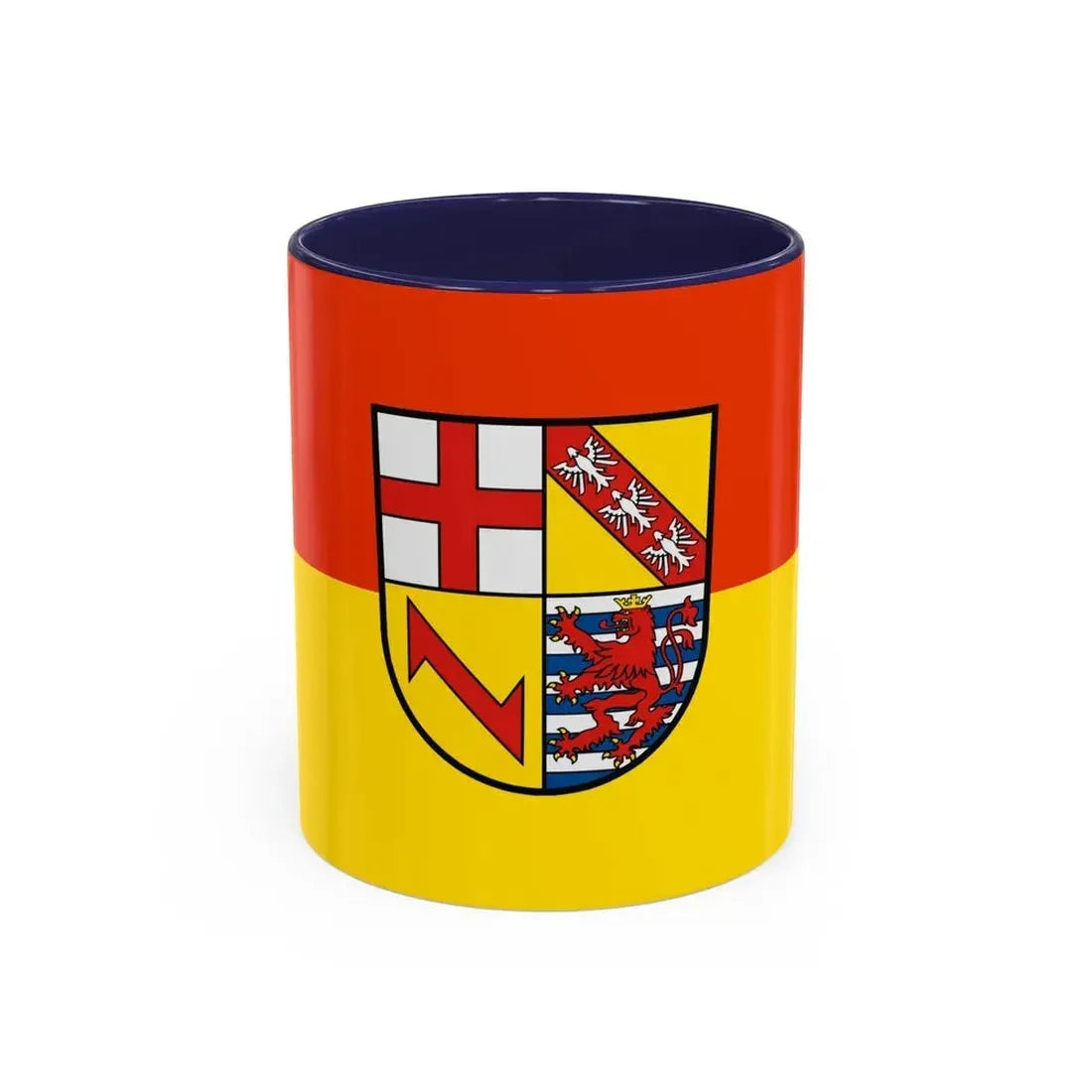 Flag of Merzig Wadern Germany - Accent Coffee Mug 11oz Navy - Go Mug Yourself